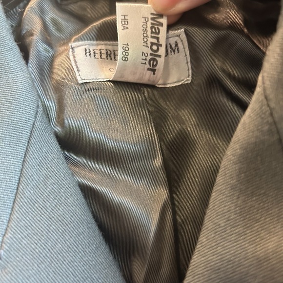 Heereseigentum Vtg 1988 Mens German Military Jacket Sz 92/11 Sm Olive Wool Blend - Picture 4 of 6